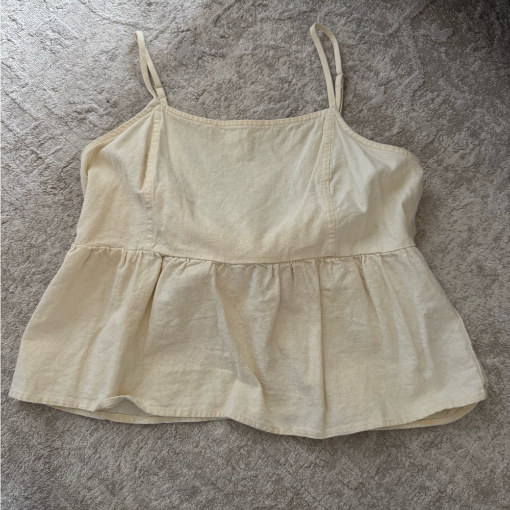 PacSun yellow Peplum Cami Tank